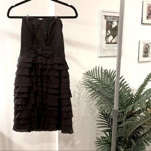Black Bow Ruffle Dress